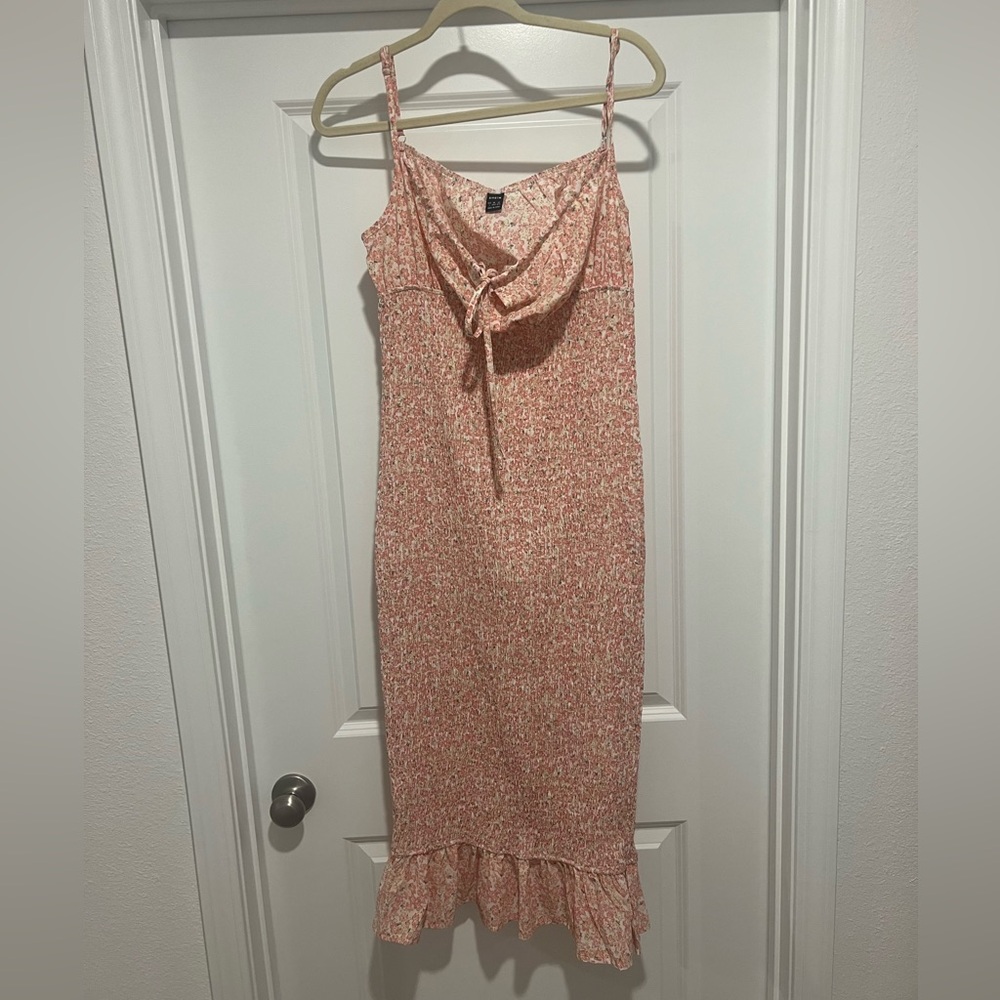 Floral Pink Midi Dress